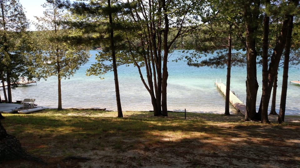 Summer view of lake from cottage.