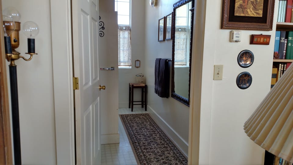 Nice very comfortable bathroom with a walk in shower.