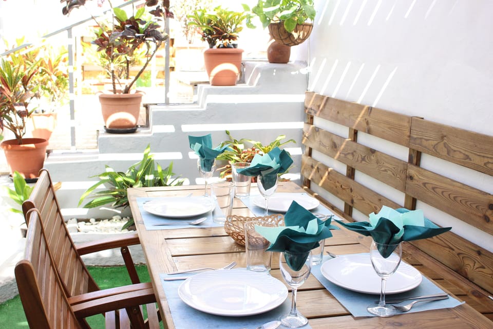 Table in the garden to eat or be