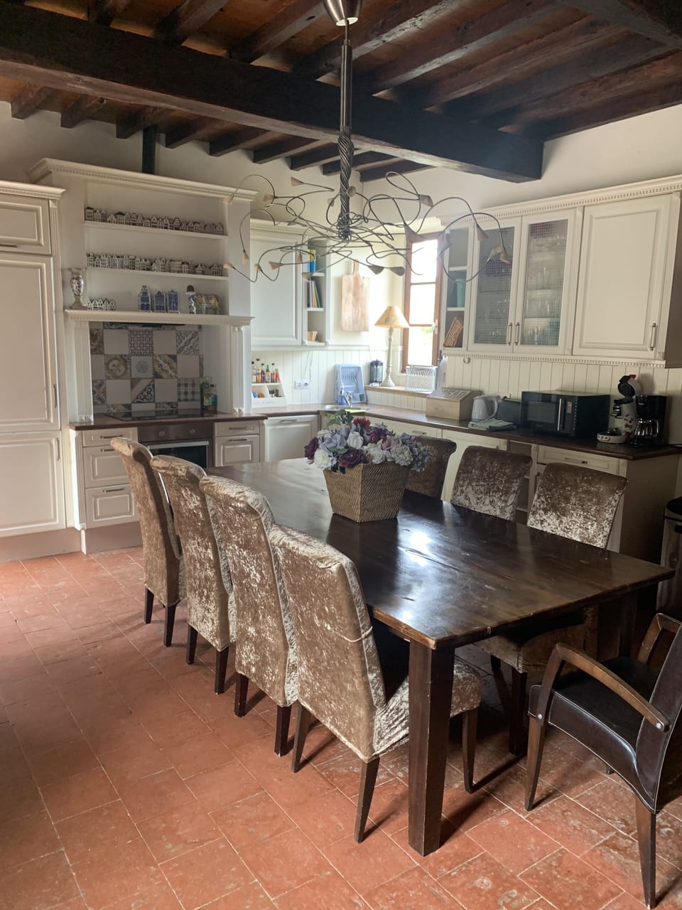 The kitchen in the main house