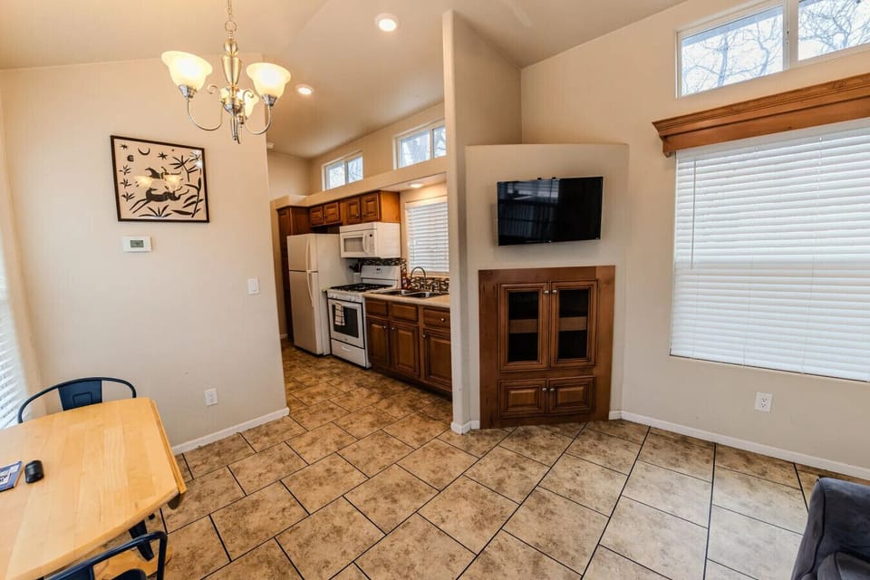 Dining area with smart TV