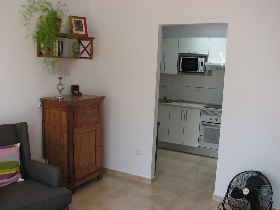 living room and separate kitchen