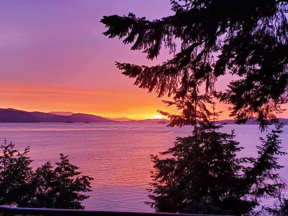 Sunset on the deck