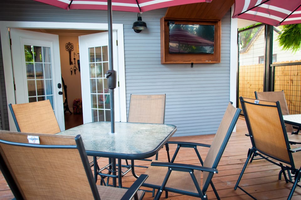 Outdoor Deck with outdoor TV