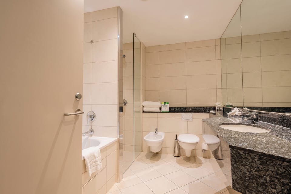 Luxury Room | Bathroom | Free toiletries, hair dryer, towels