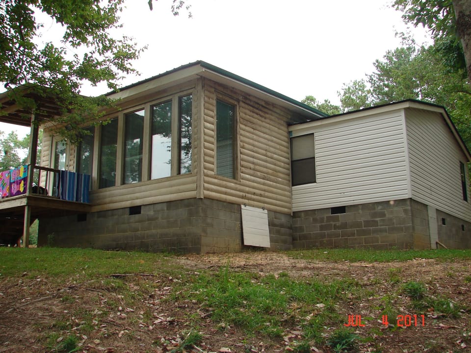 The back side over looking the lake.
