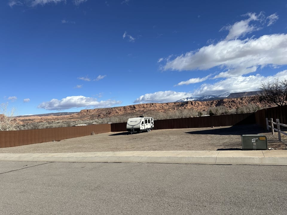 Overflow parking lot across the street