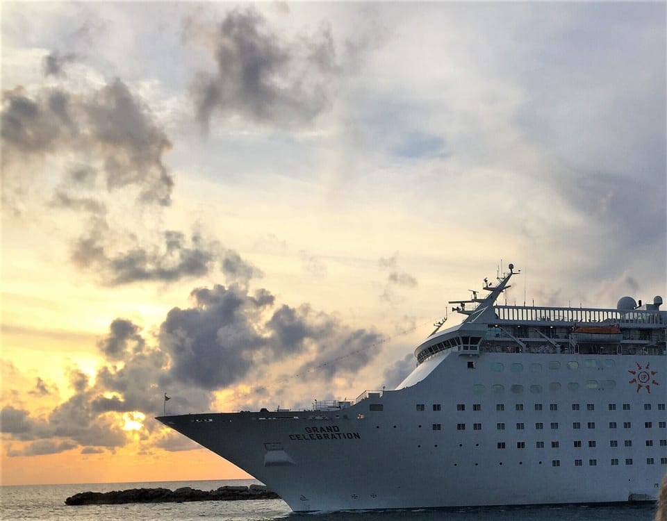Cruise ship leaving our nearby harbour
