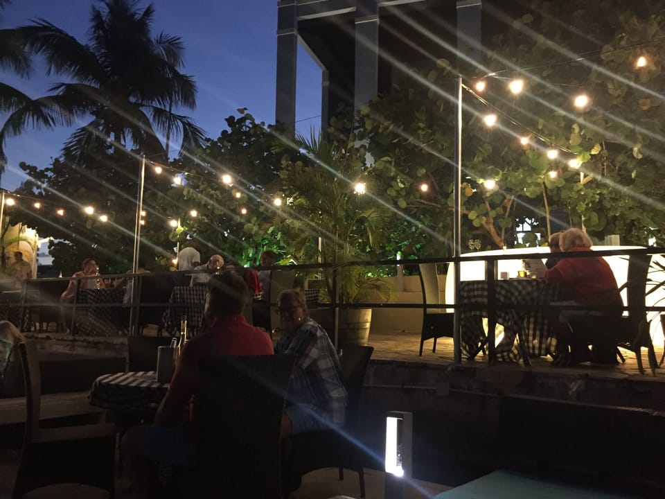 the Flying Fish restaurant
 nearby, fine dining!