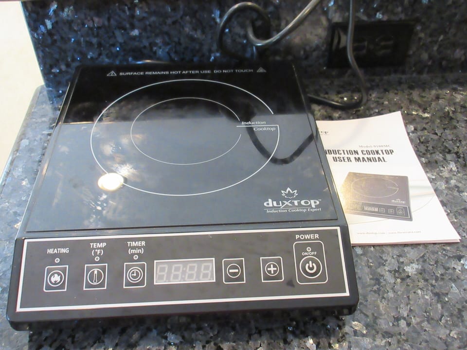 Portable induction cooktop for you to prepare meals.