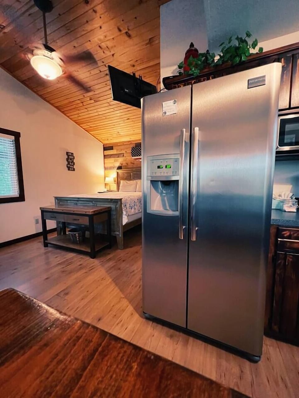 There is plenty of room in the kitchen area for cooking and hanging out