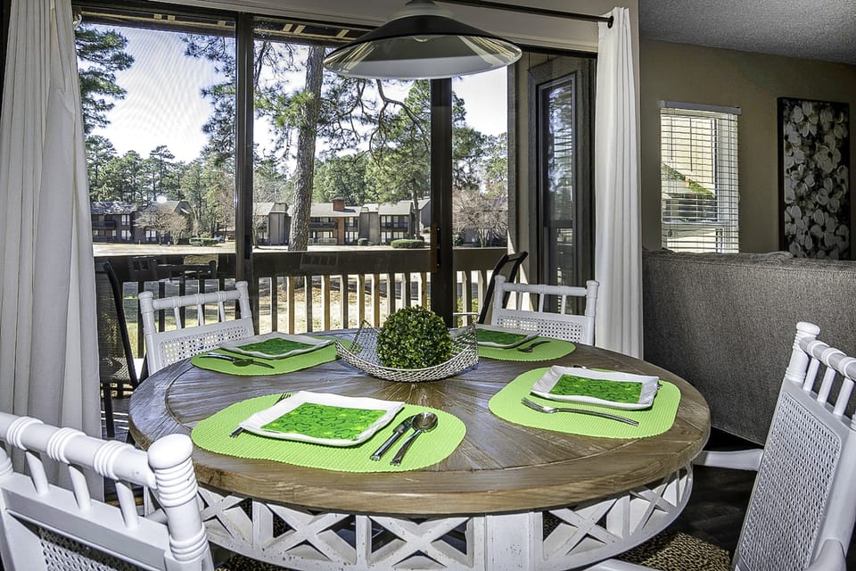 Dine with fresh air and a view of Course 5.