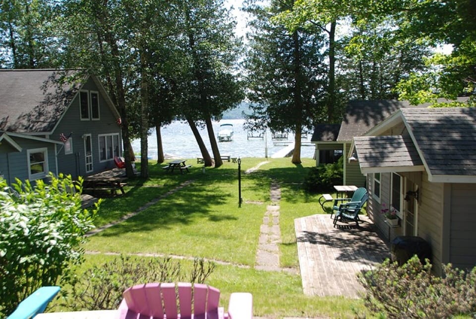 View of Big Platte Lake shared frontage from the deck. 