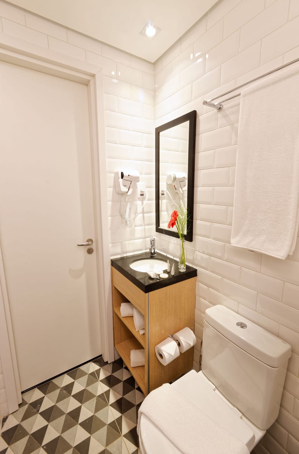 Free toiletries, hair dryer, towels, soap