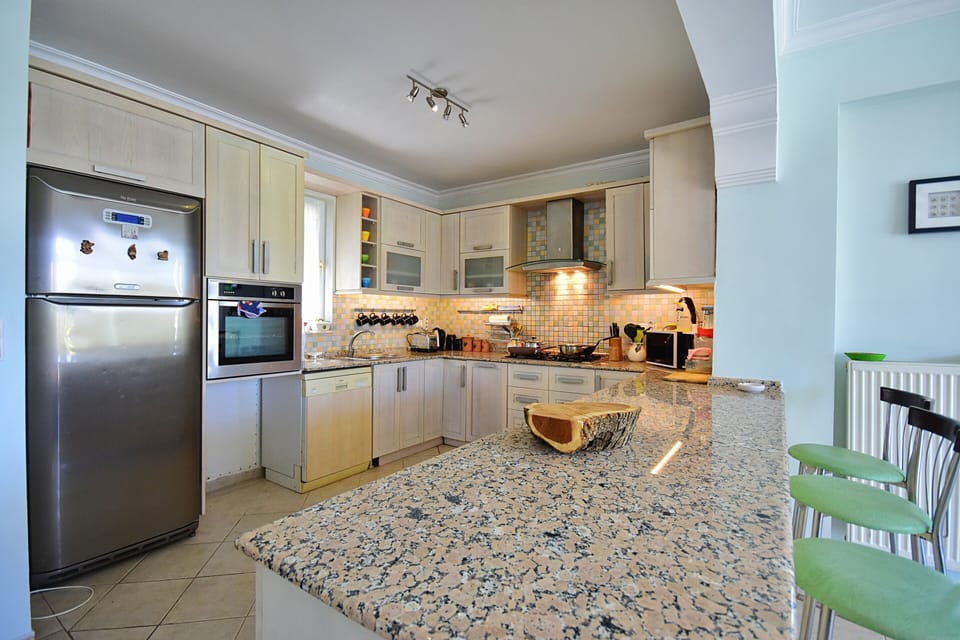Panoramic Villa, 3 Bedrooms | Private kitchen | Fridge, microwave, stovetop, electric kettle