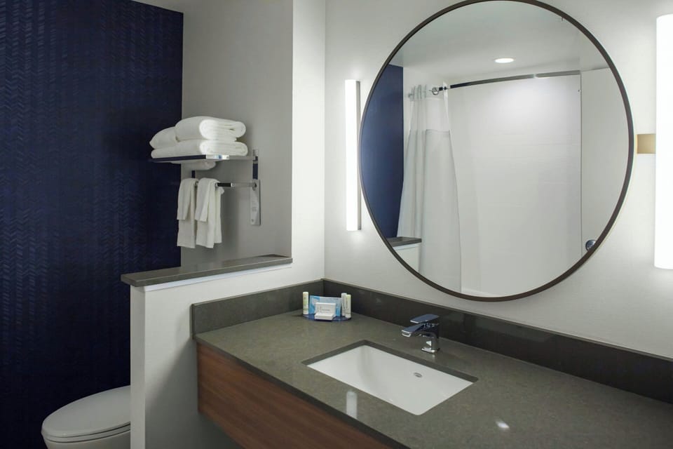 Free toiletries, hair dryer, towels