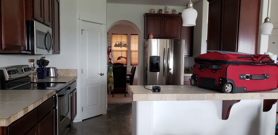 Kitchen looking through to th Dinning Room 