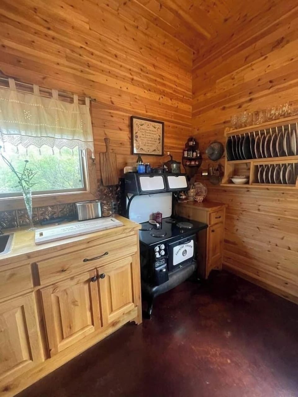 Old time electric stove. 