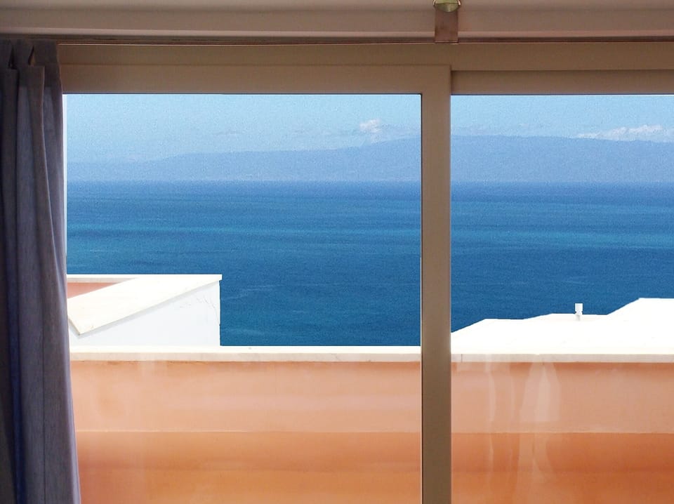View on the coast from two of the four bed rooms