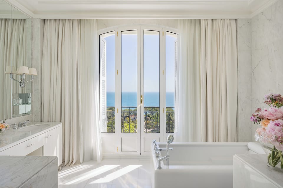 Suite, 1 King Bed (Cap-Ferrat) | Bathroom | Shower, designer toiletries, hair dryer, bathrobes