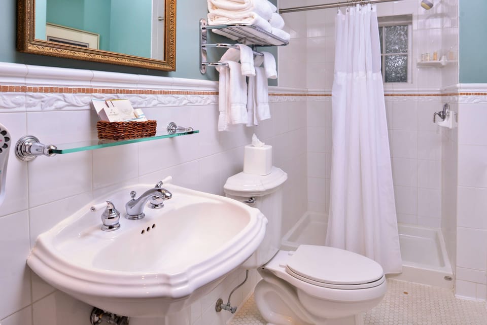 Room, 1 King Bed, Non Smoking (Historic) | Bathroom shower