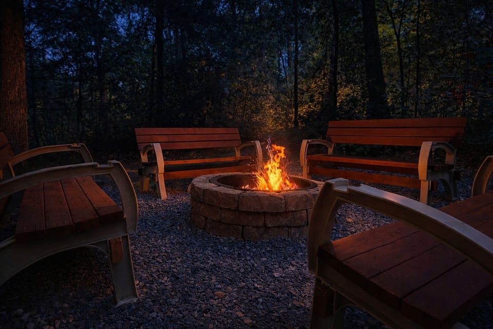 Gather around your private fire pit under the stars – a guest favorite for relaxing evenings and making memories.