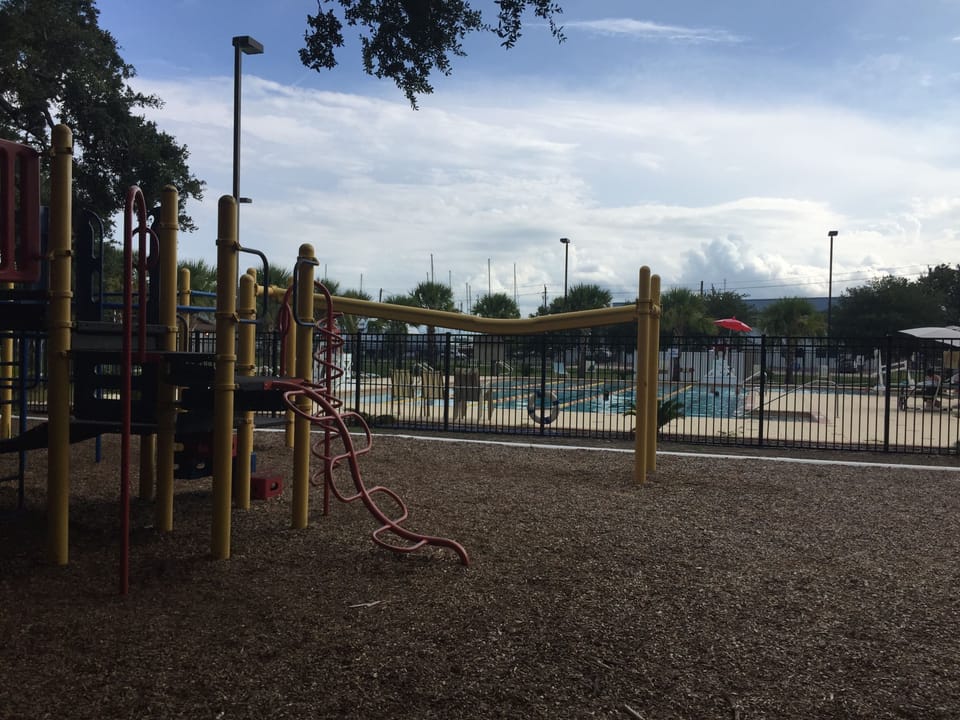Community Pool and playground just 5 minute walk from the cottage