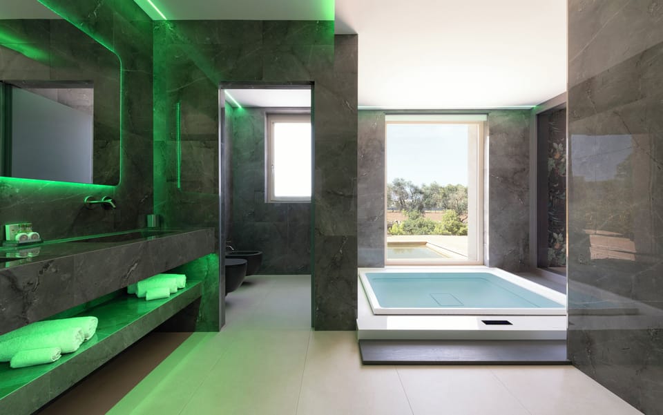 Luxury Room | Bathroom | Separate tub and shower, jetted tub, free toiletries, hair dryer