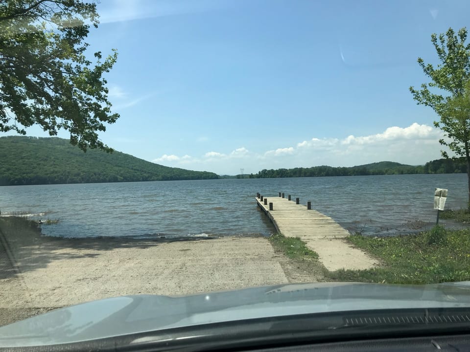 30 second, yes 30 second drive to boat ramp. 