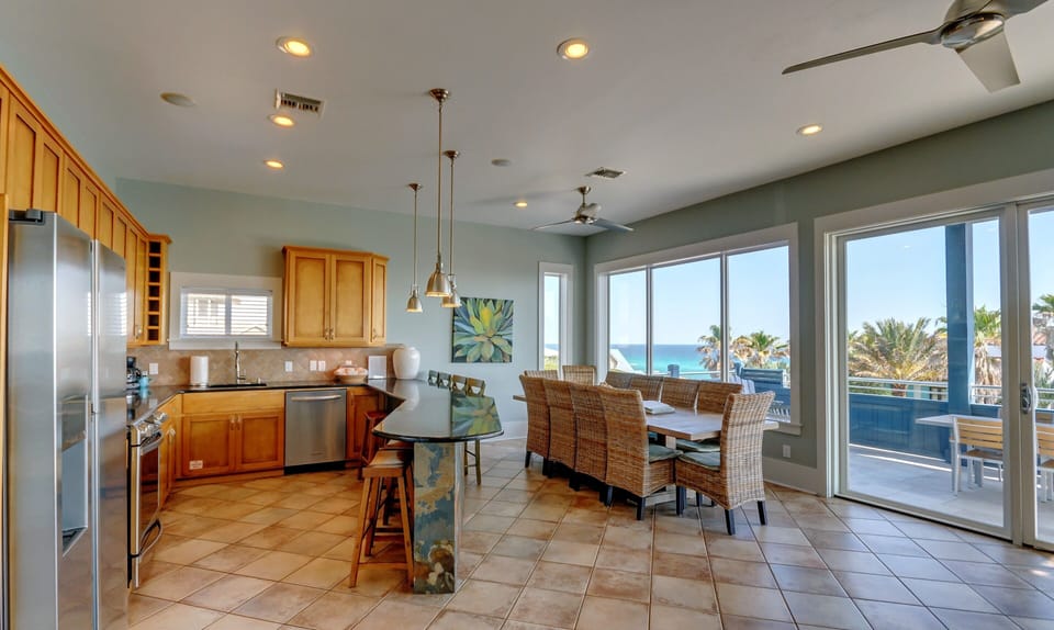 3rd floor kitchen/dining with gulf views (see post renovation photo)