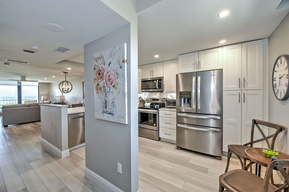 Open kitchen and living room