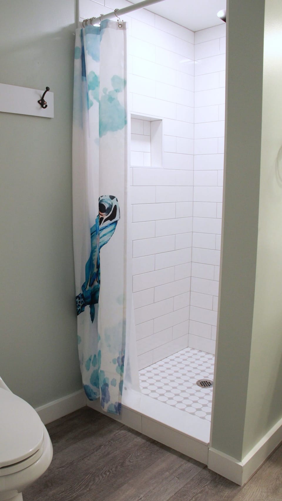 Guest Bathroom with Tiled Shower