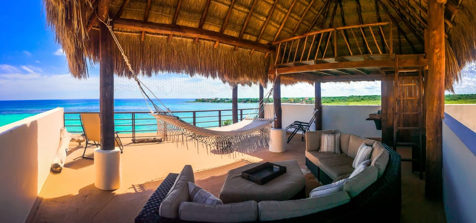 Endless views of Caribbean from our private rooftop deck