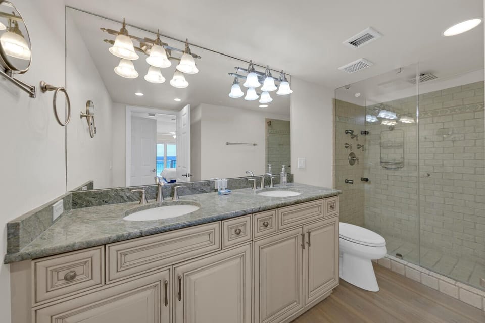 Master Bathroom - double vanity and stand alone shower