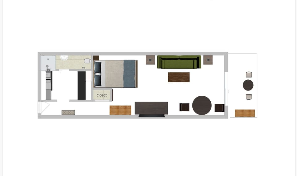 Layout of #216. Not to scale.