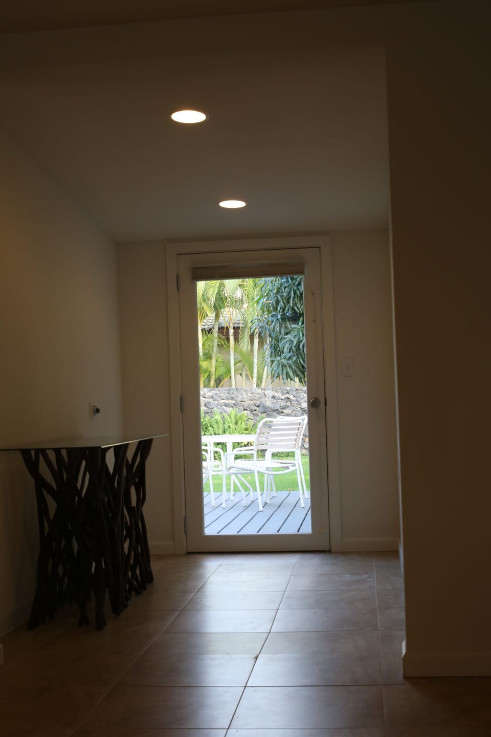 View of the lanai from inside the living room area