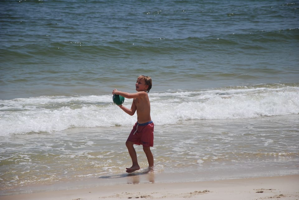 playing on the beach!