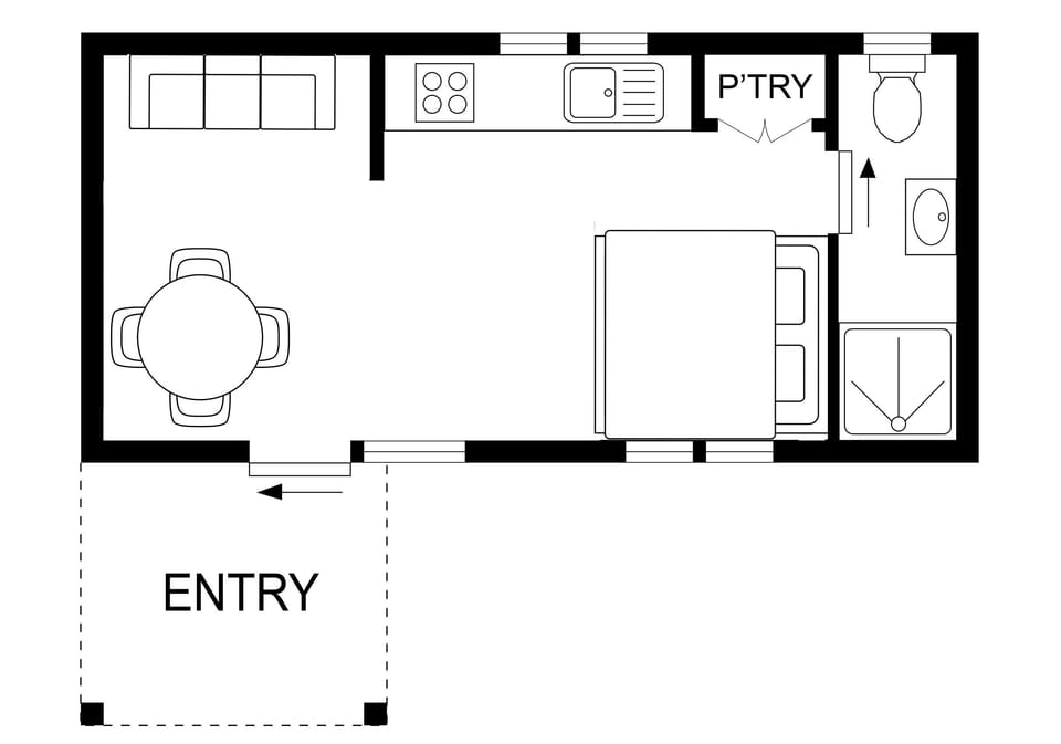 Cabin 11 - Pet Friendly | Floor plan