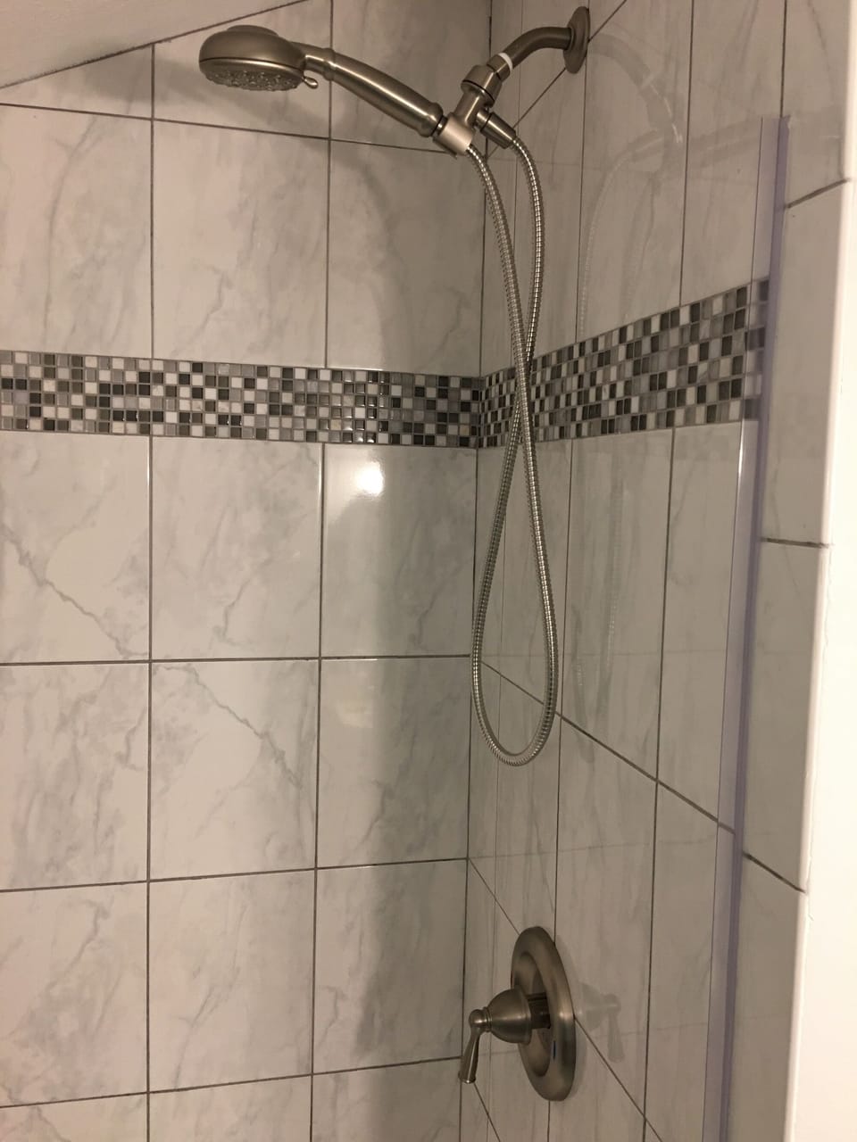 New shower in upstairs bathroom 