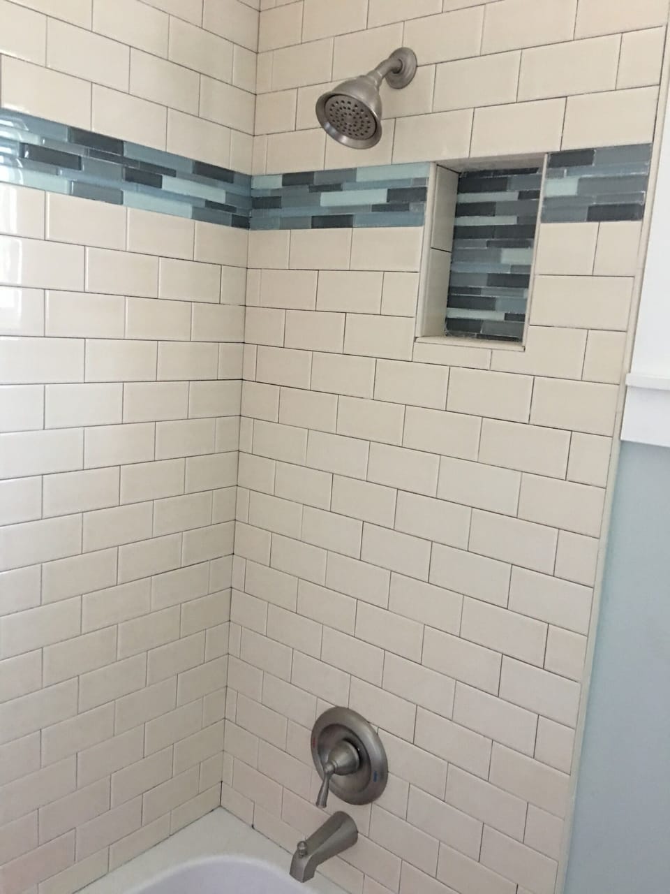Shower and tub combination in downstairs bathroom
