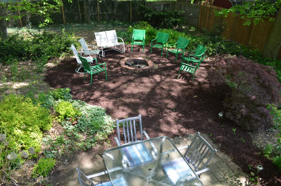 Backyard with Fire Pit