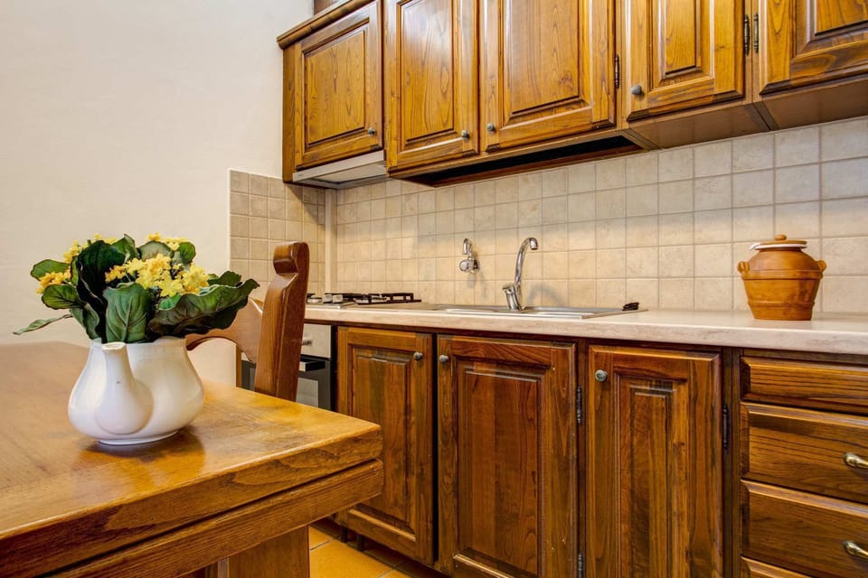 Apartment garden view | Private kitchen