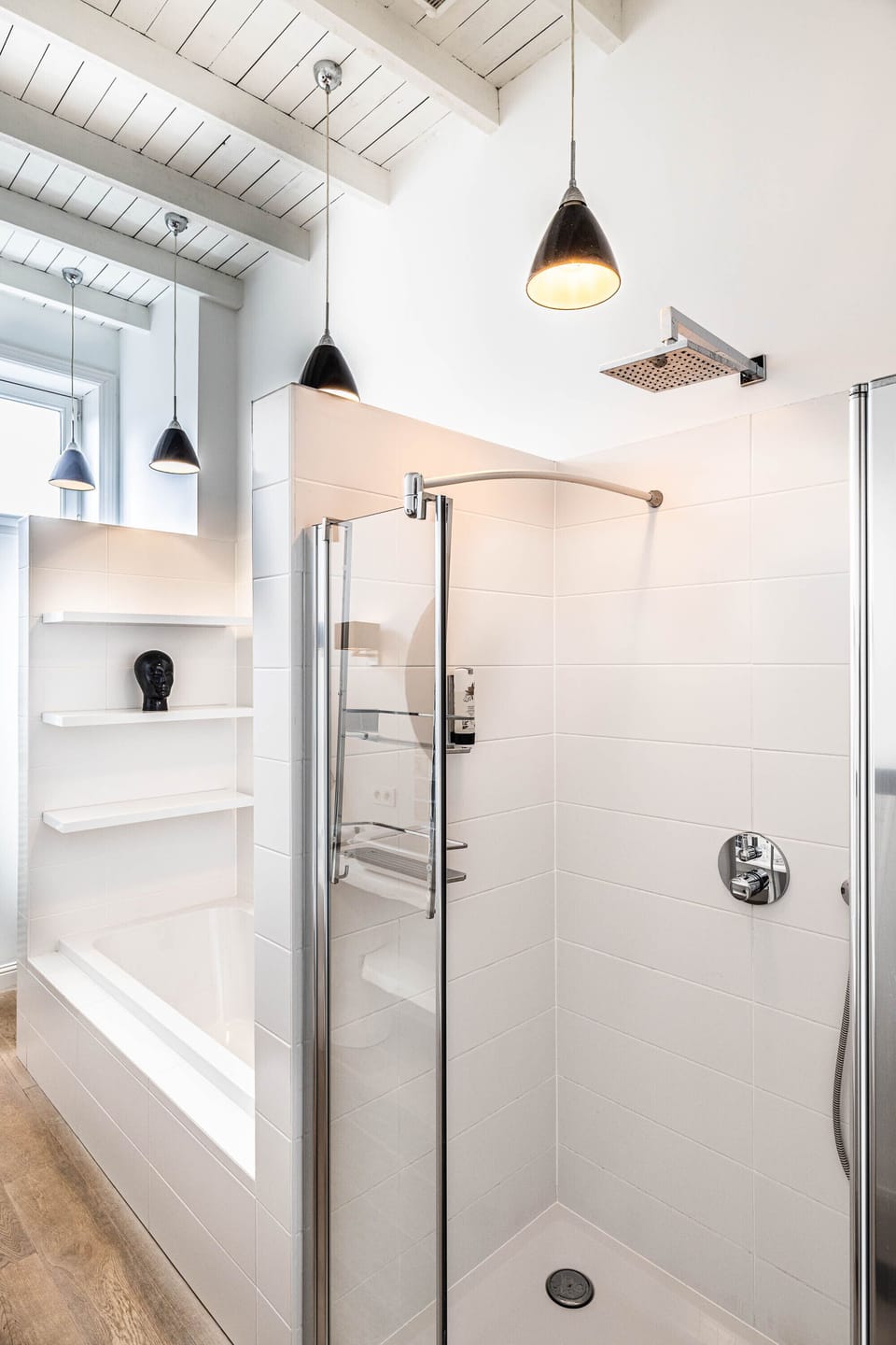 Deluxe Double Room, Garden View (BIARRITZ) | Bathroom | Rainfall showerhead, eco-friendly toiletries, hair dryer, bathrobes