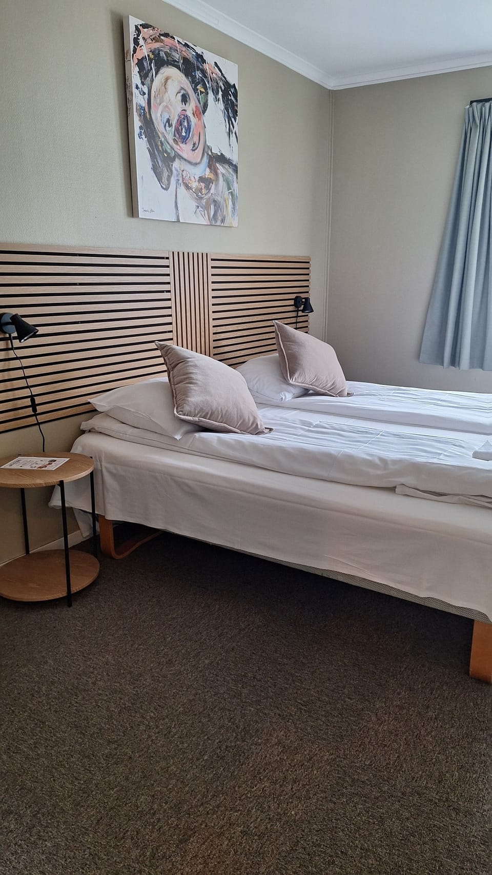 Budget Twin Room with private shower and shared toilet | Desk, blackout drapes, iron/ironing board (on request), WiFi (free)