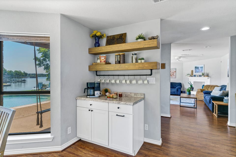 Coffee lovers, rejoice! Our coffee hutch not only provides extra counter space.