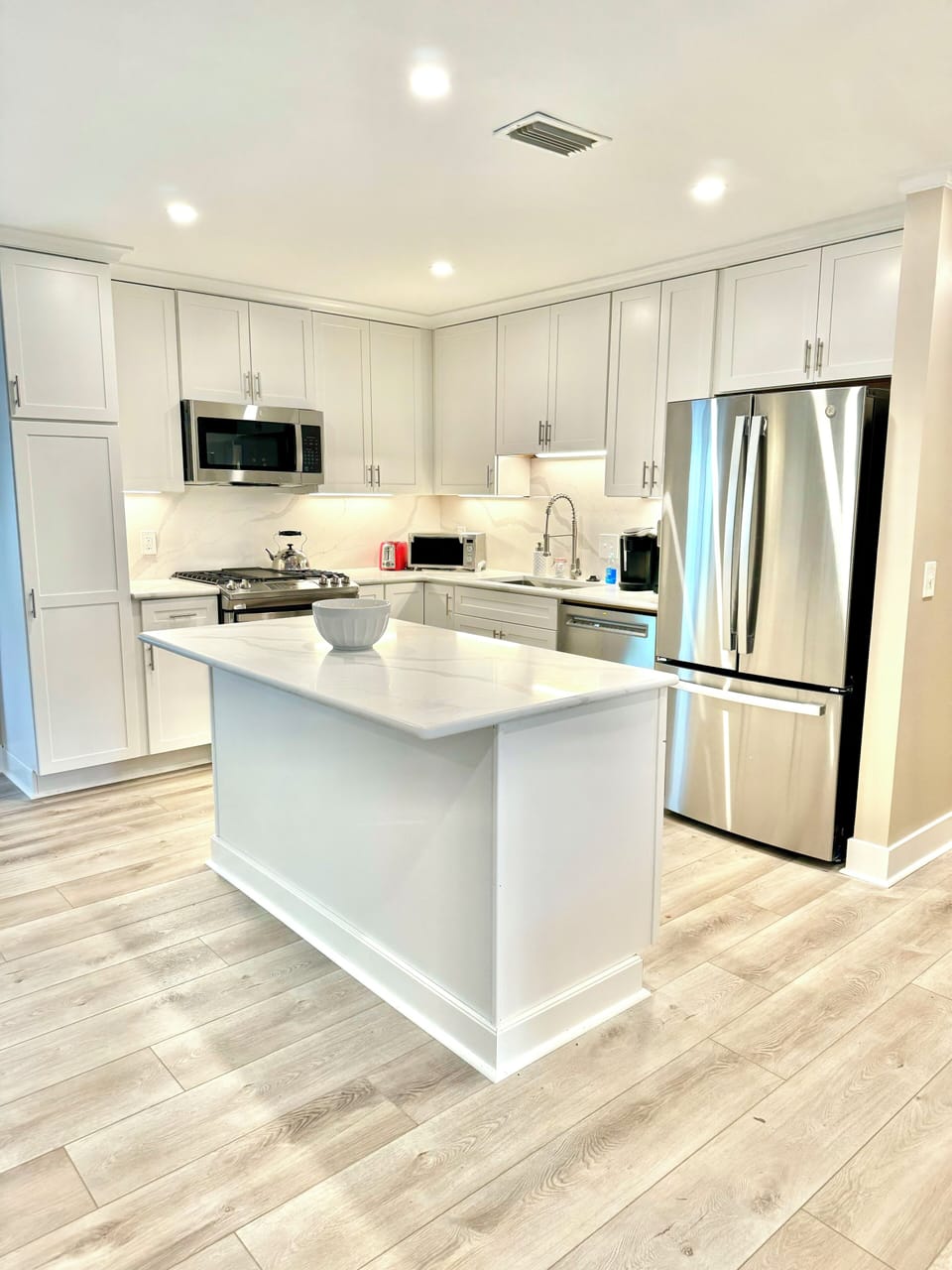 Kitchen open to living room