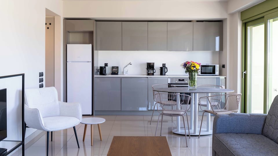 2-Bedroom Apartment | Living area | 43-inch plasma TV with satellite channels, TV