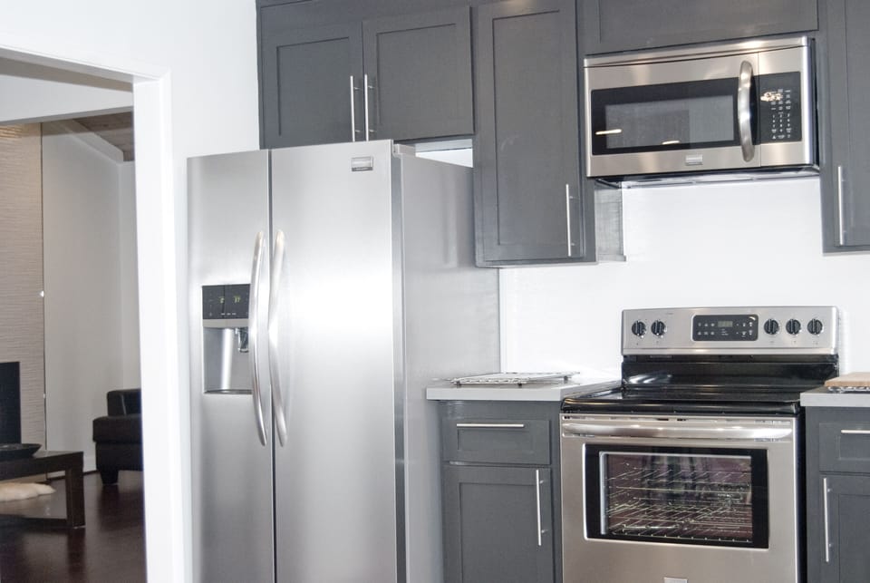 All stainless steel smudge-proof Frigidaire Gallery appliances