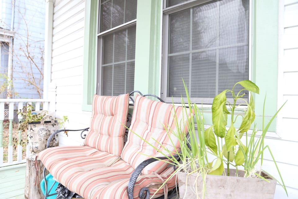 Enjoy quiet neighborhood view on the patio