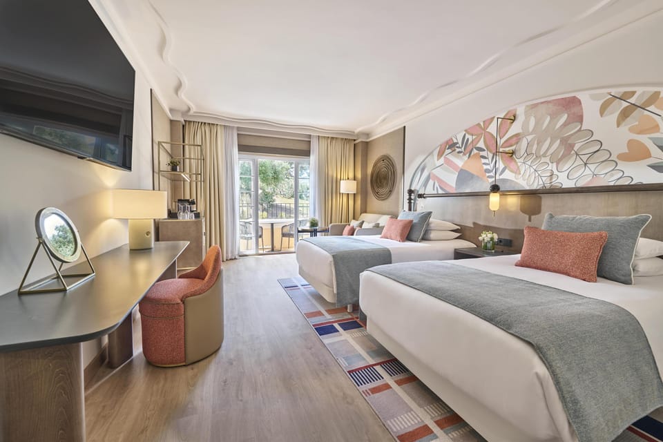 Room, Balcony, Golf View (2 Twin Beds) | Premium bedding, down comforters, memory foam beds, minibar